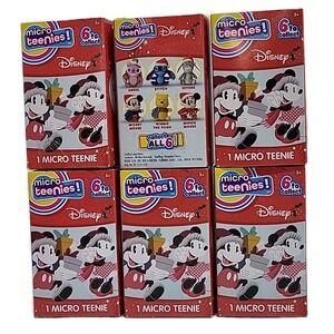 New Micro Teenies‎ Holiday Disney Complete Set of 6 Sealed Kids Toy Gift Mickey